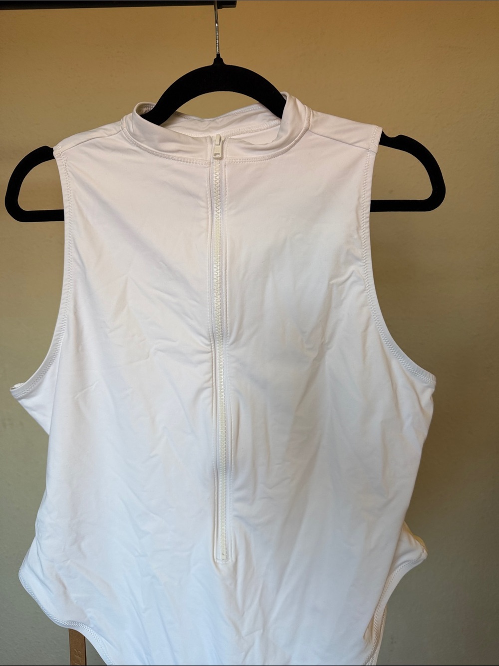 NWT SKIMS Zip-Front One-Piece Swim color Snow White size 3X - Picture 3 of 6